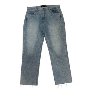 Veronica Beard Straight Leg Jeans Size 32 High Rise Joey Silverwood Wash Denim